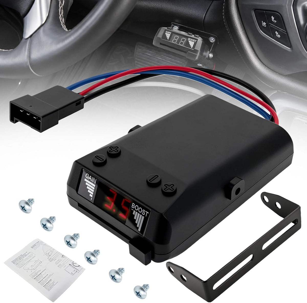 8508211 Proportional Trailer Brake Controller for 1-4 Axle Trailers 2/4/6/8 Brakes, Replaces Brake-EVN 8508220