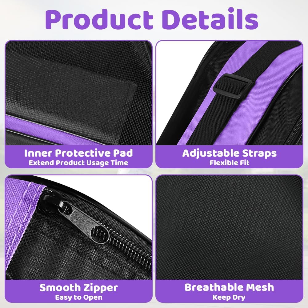 Roller Skate Bag, Ice Skate Bag, Breathable Ice Skating Bags with Adjustable Shoulder Strap and Top Handle