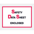 Clear Adhesive Top Loading Document Envelopes Printed with"Safety Data Sheet Enclosed",6 1/2"x5"for Attaching Packing