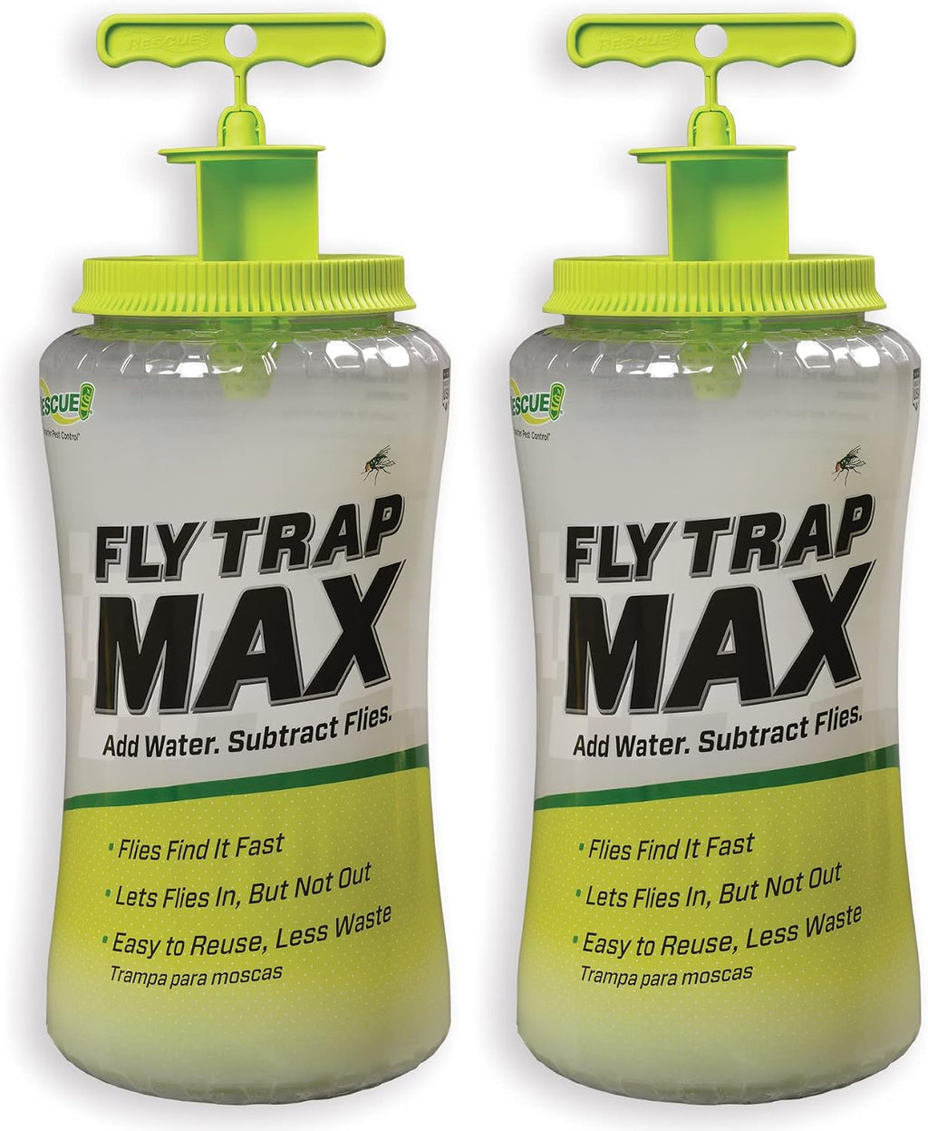 Fly Trap Max – Extra Large Reusable Outdoor Fly Trap - 2 Traps