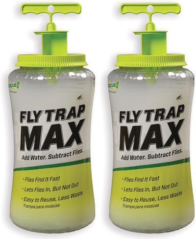 Fly Trap Max – Extra Large Reusable Outdoor Fly Trap - 2 Traps
