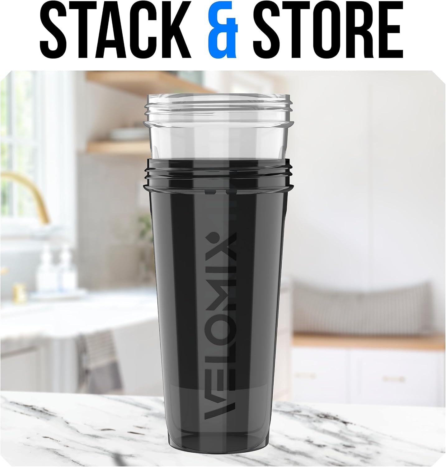 2 Pack 28oz Protein Shaker Bottle for Protein Mixes, Black/Transpar | 2x Wire Whisk, Leak Proof Shaker Cups for
