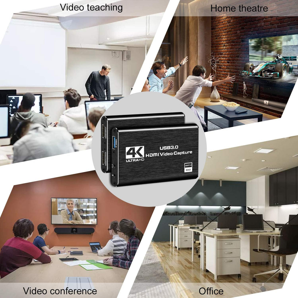 Capture Card, 4K HDMI Video Capture Card, Game Capture Card, 1080P 60FPS Video Capture Device, HDMI to USB 3.0