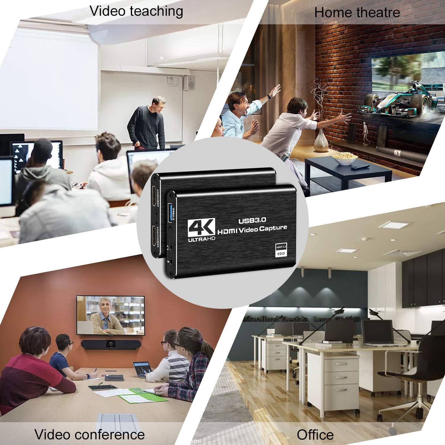 Capture Card, 4K HDMI Video Capture Card, Game Capture Card, 1080P 60FPS Video Capture Device, HDMI to USB 3.0