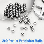 uxcell 200Pcs Bearing Balls, 10mm Diameter G200 304 SS