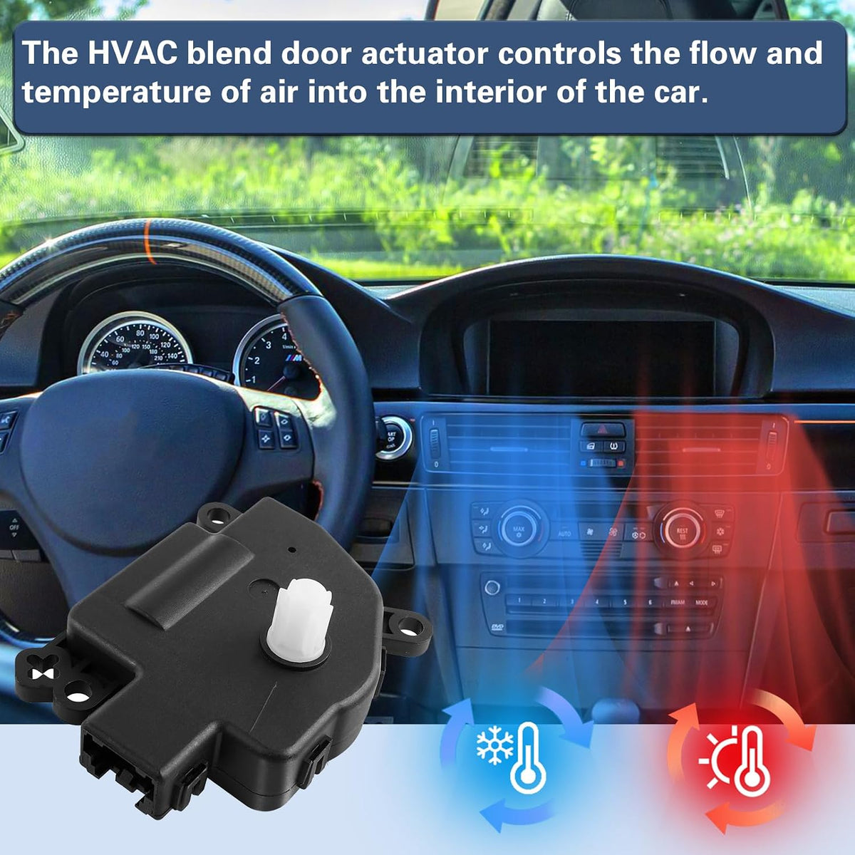 HVAC Heater Blend Door Actuator for Ram 1500 2500 3500 4500 5500 2011-2016