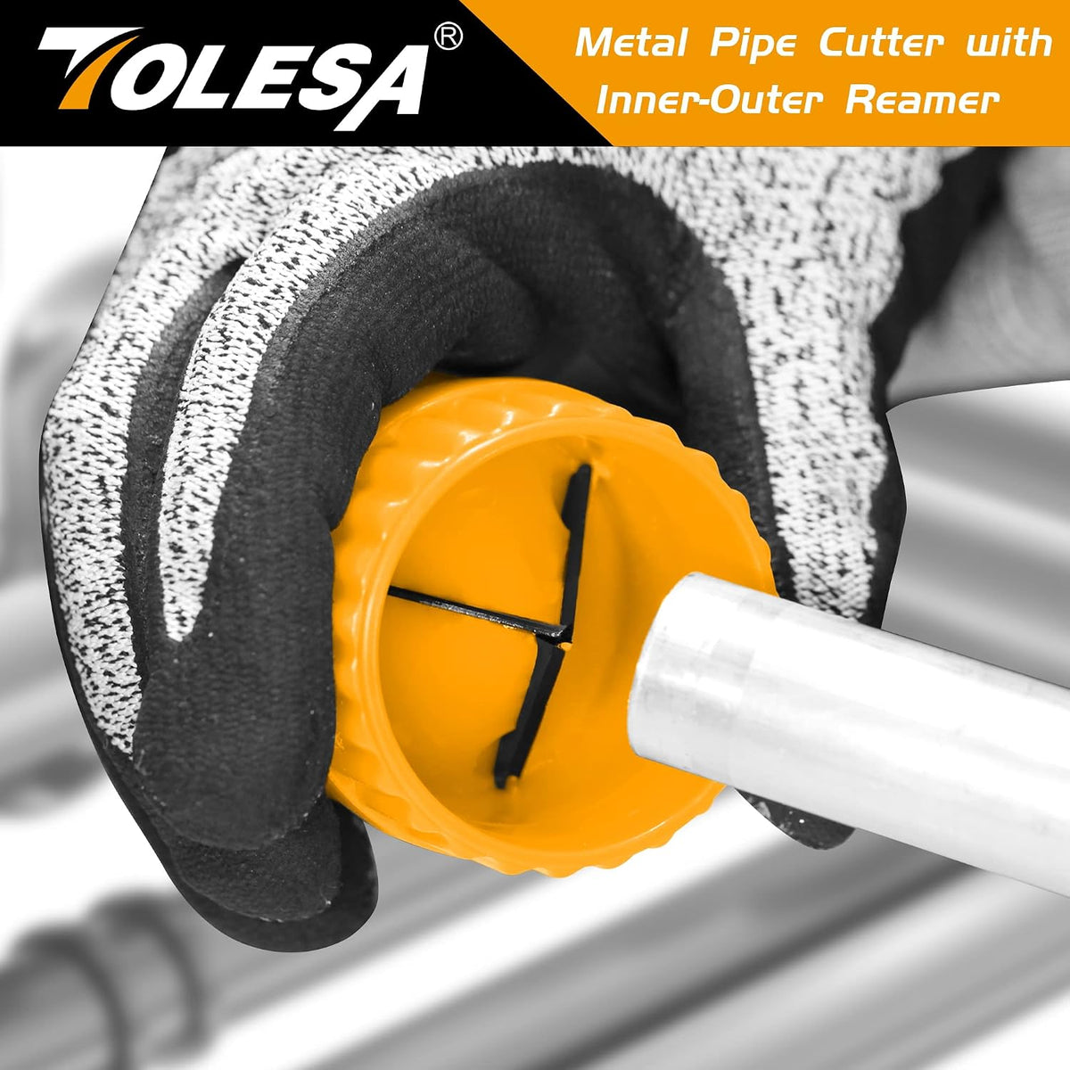 Pipe Cutter Heavy Duty 3/16''-2'' OD with Deburring Reaming Tool | SKD Cutter Wheels, 6 Ball Bearing Rollers, Precise