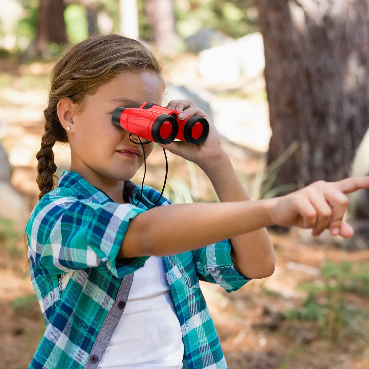 50 Pack Mini Binoculars Toys with Neck Strap for Kids, Multicolor