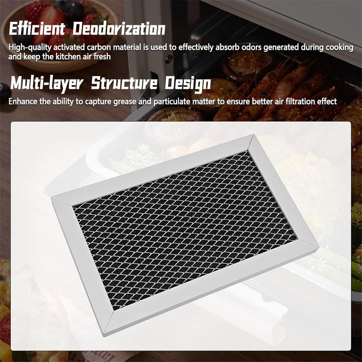 Microwave Charcoal Filter Compatible with GE JVM6175SF1SS
