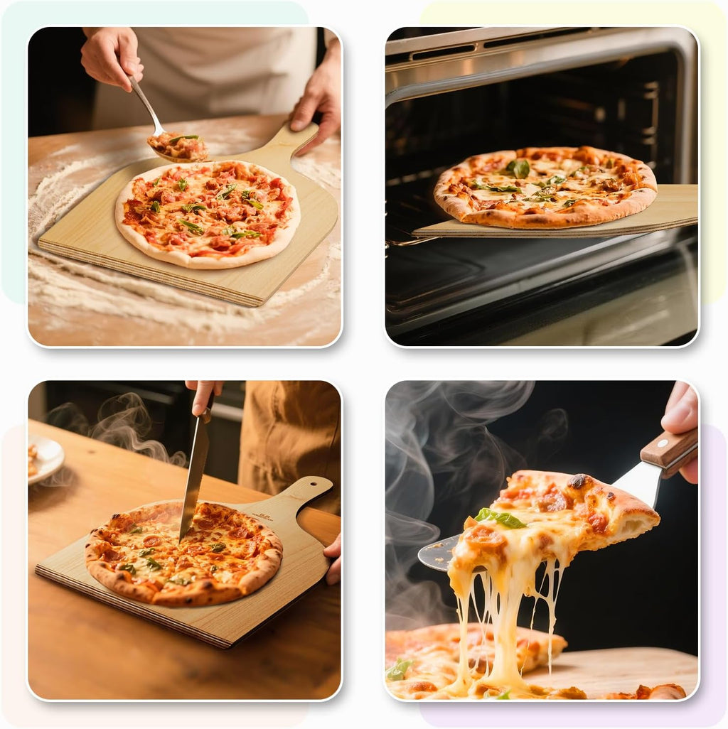 Wooden Pizza Peel, 2 Pack, 12 x 16 Inch
