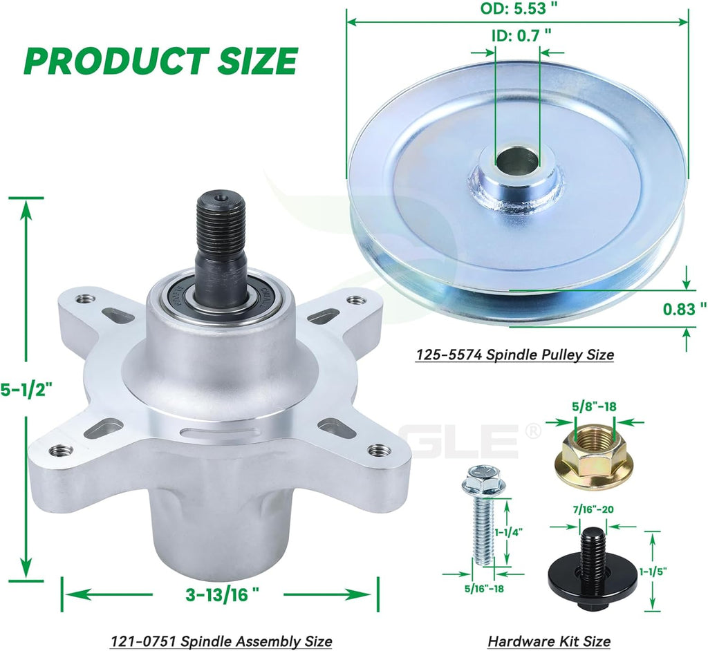 2 Pack 121-0751 Spindle Assembly for Toro Timecutter SS4225 Parts