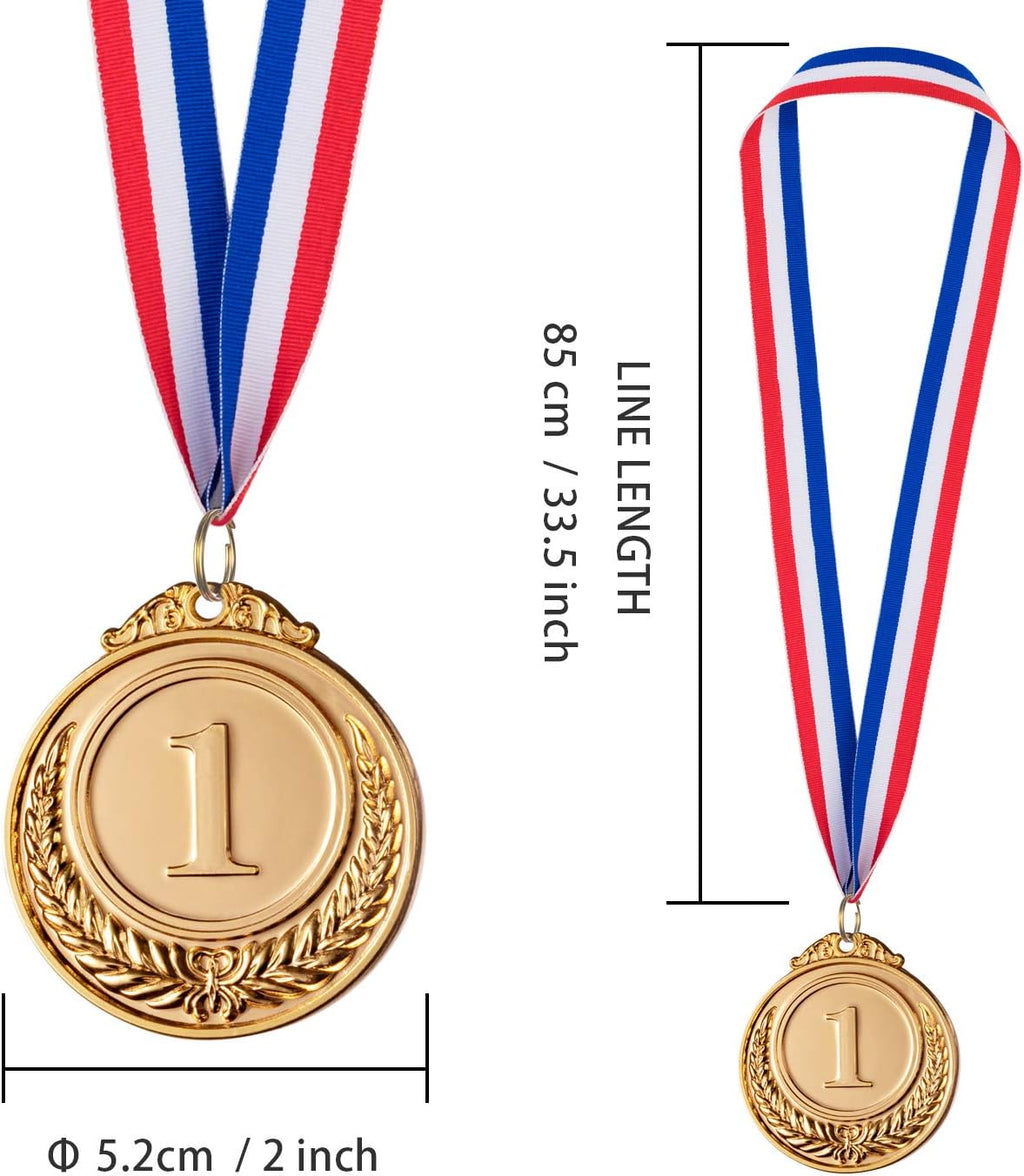 24 Piece Gold Silver Bronze Award Medals-Winner Medals Olympic Style | Gold Silver Bronze Medals Awards Medals for