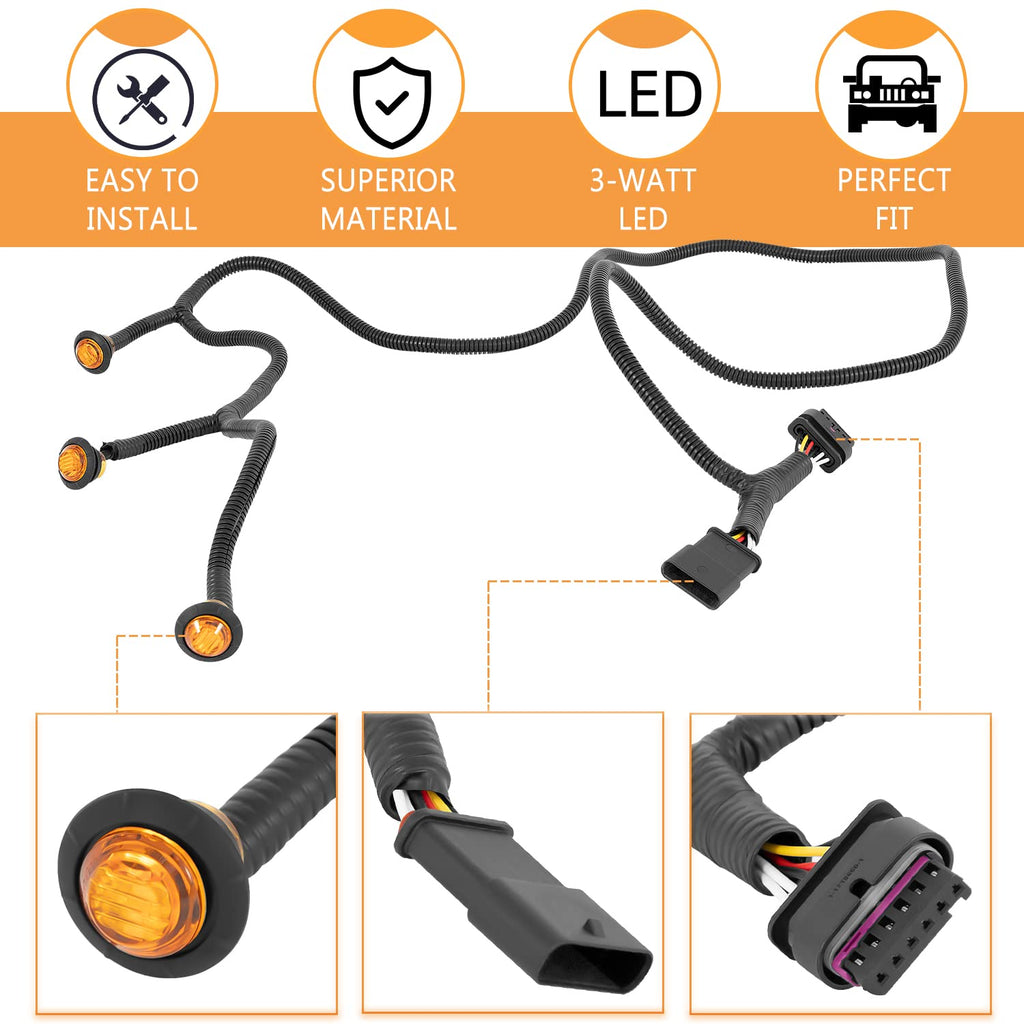 Pre-Runner LED Grille Light Kit for Jeep Wrangler JL JLU & Gladiator JT