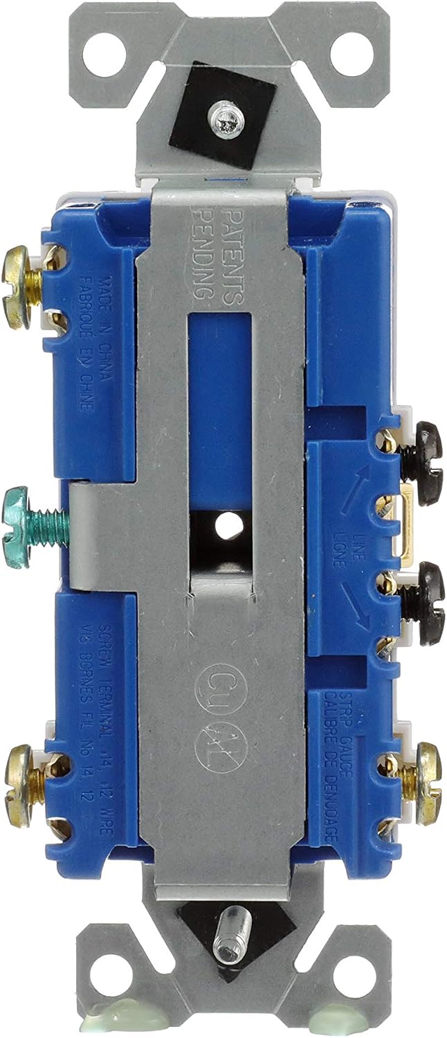 Eaton 275W 15-Amp 120/277-volt Commercial Grade Combination Single Pole Toggle Switch and 3-Way Switch, White