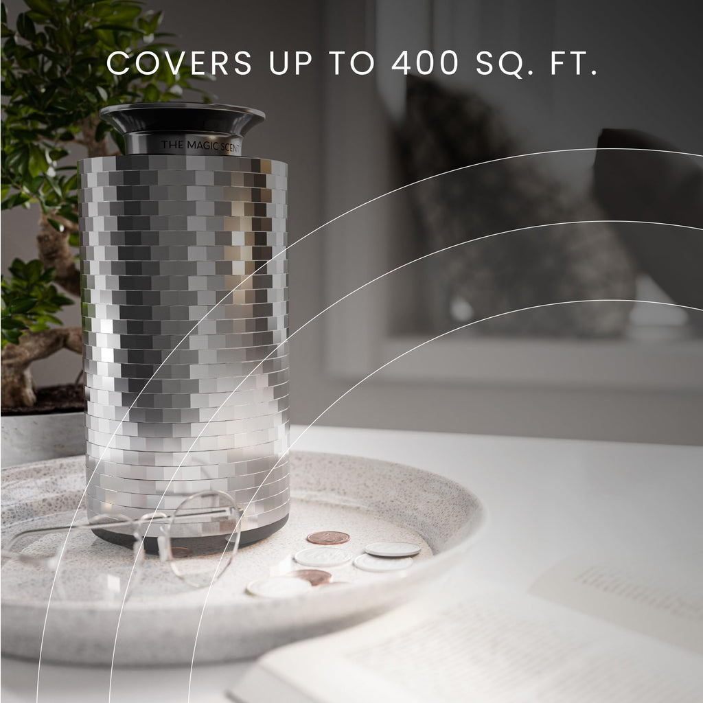Mini Car Diffuser - Waterless Scent Machine for Home & On-The-Go - Intensity & Timer Control - Portable Diffuser