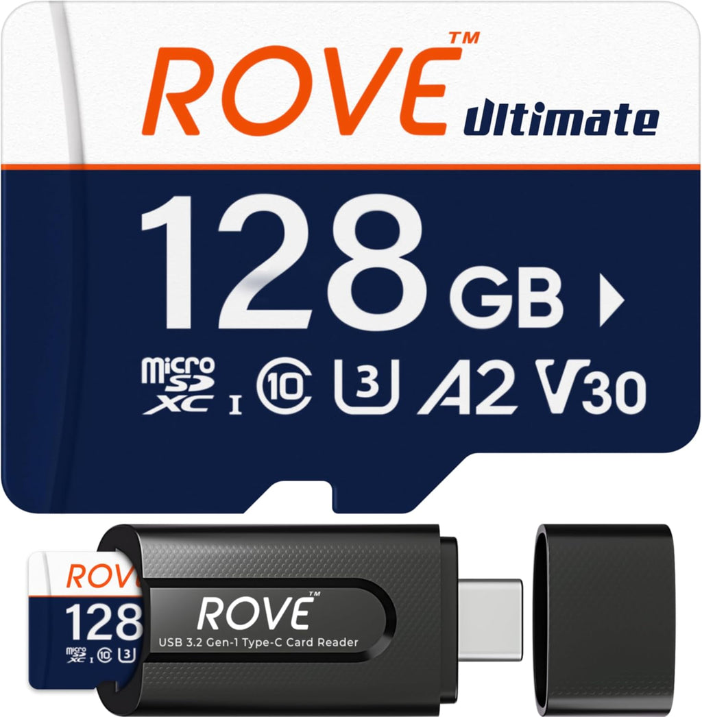 Ultimate Micro SD Card microSDXC 128GB Memory Card with USB 3.2 Type C Card Reader 512GB 170MB/s C10, U3, V30, 4K, A2