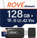 Ultimate Micro SD Card microSDXC 128GB Memory Card with USB 3.2 Type C Card Reader 512GB 170MB/s C10, U3, V30, 4K, A2