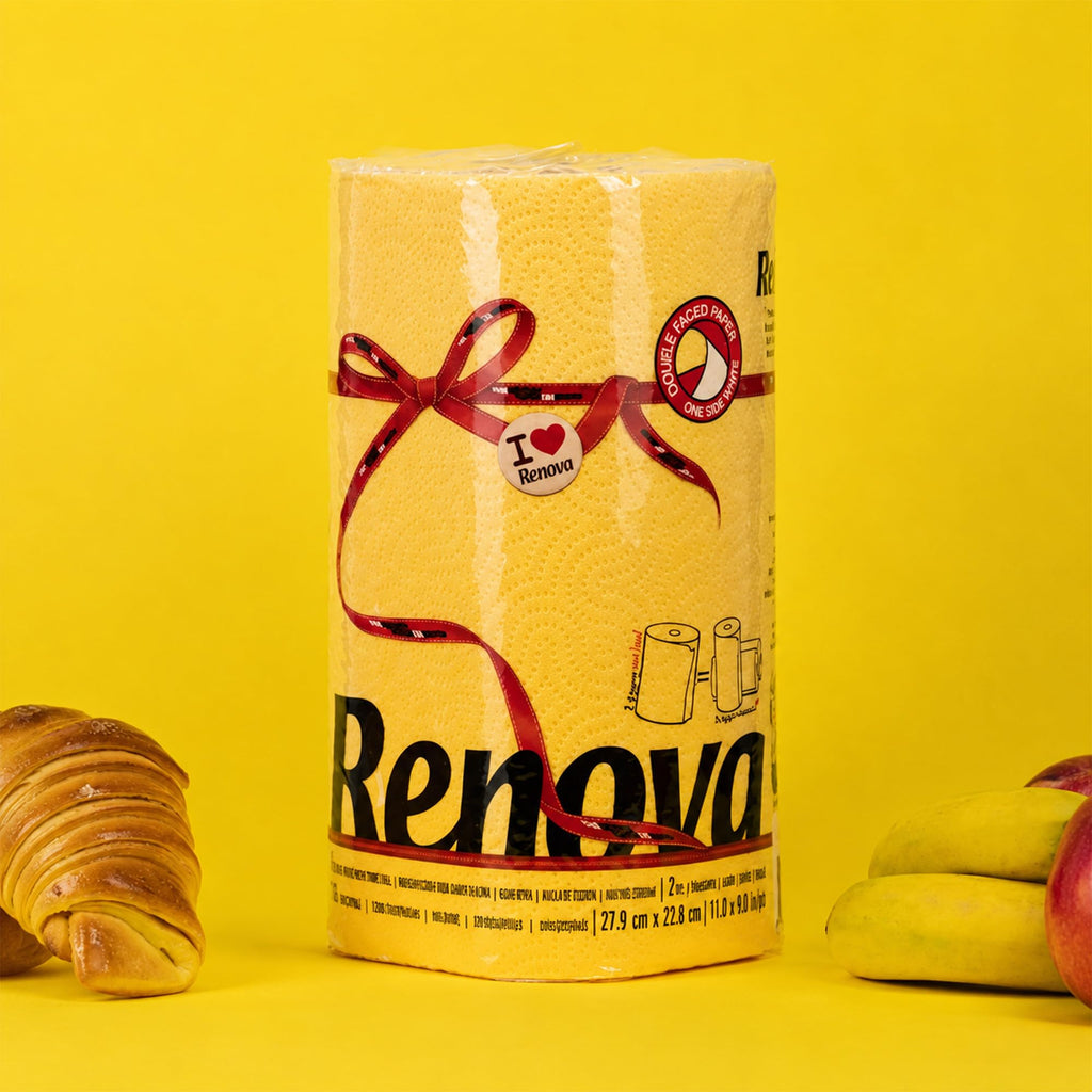 Yellow Colored Paper Towel Jumbo Rolls 2-Ply-120 Sheets