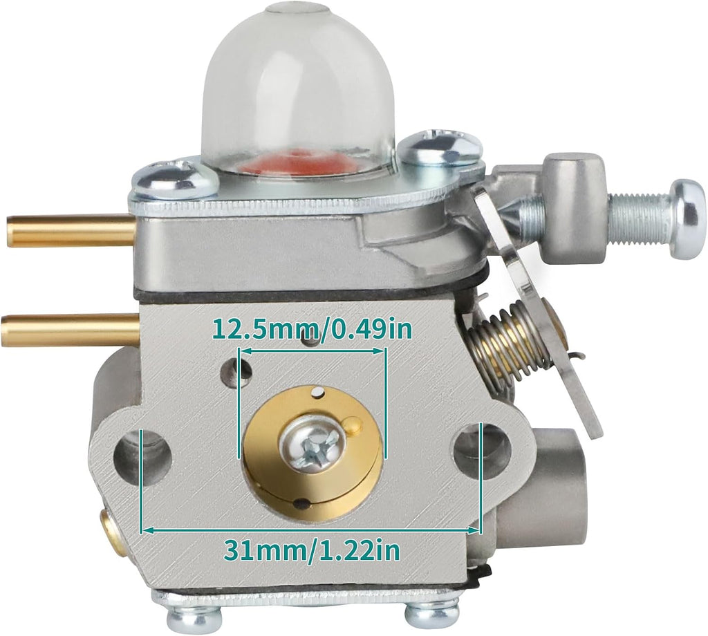 Carburetor for Craftsman 25CC Weed Eater WS210 WS2200 WC2200 WC210 CMXGTAMD25CC CMXGTAMD25SC HT110 HT2200 SE2200 2 Cycle Trimmer Parts P210 P2100 Pole Saw