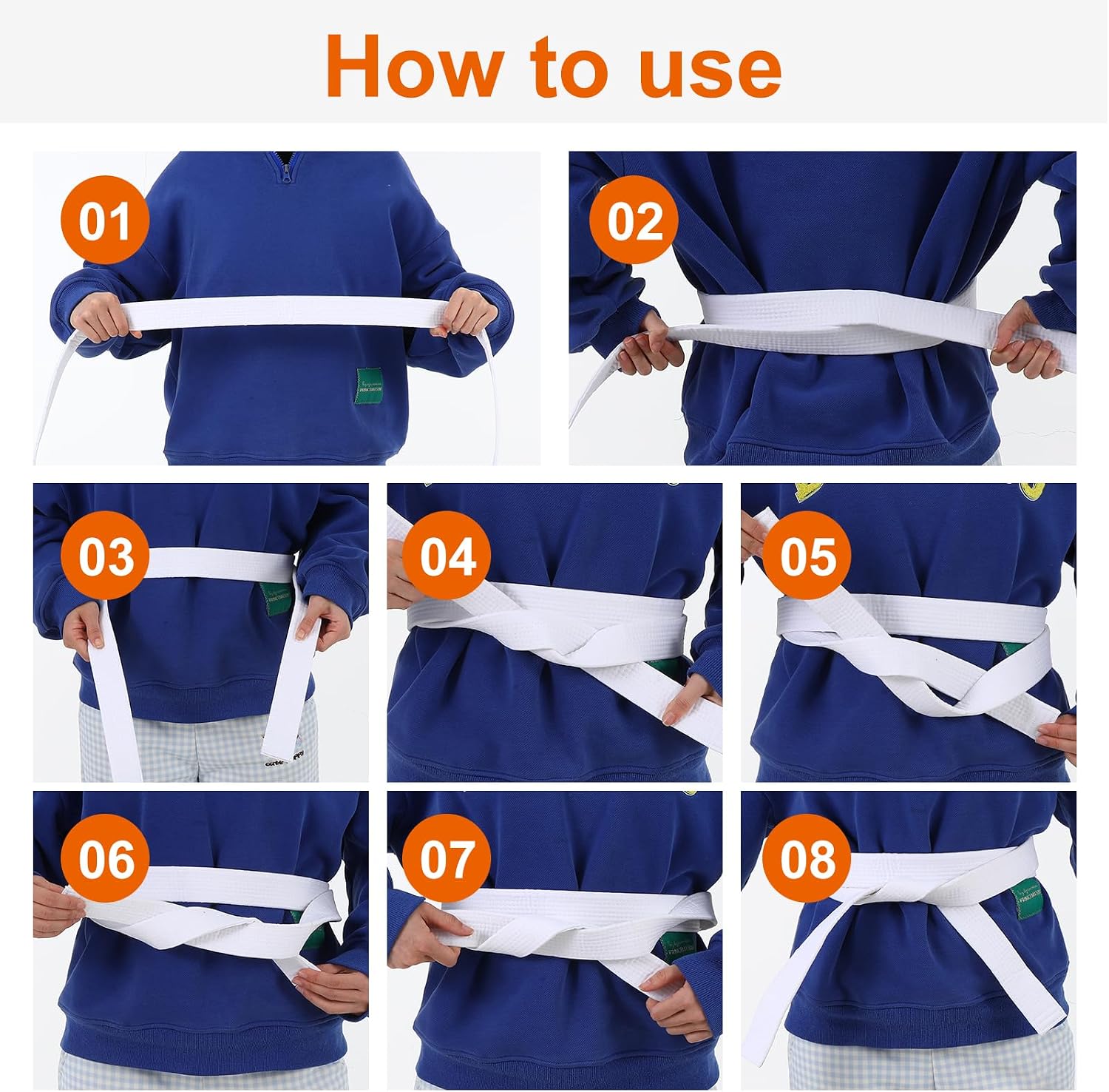 Martial Arts Belt,White Karate Belts,for Beginners to Advanced | Heavy-Duty Karate Belt of Taekwondo Belt,Martial