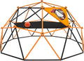 10FT Climbing Dome with Hammock & Ball Toss Game, 880LBS Geometric Dome Climber with Cat Paw Safety Holds, Anti-Rust