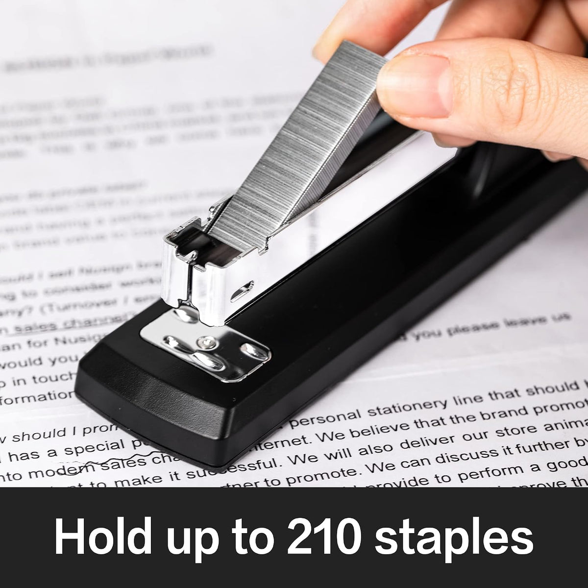 Stapler, 25 Sheet Capacity, 1000 Staples & Staple Remover, Black