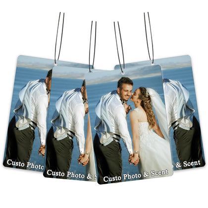 Custom Car Air Freshener, Personalized Photo Hanging Gift for Couples & Men
