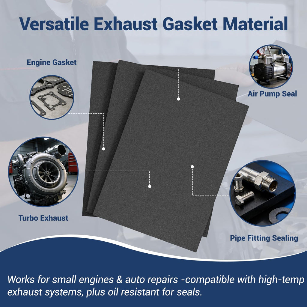Non-Asbestos Gasket Material 3Pcs 14 x11 inch high Temperature Gasket