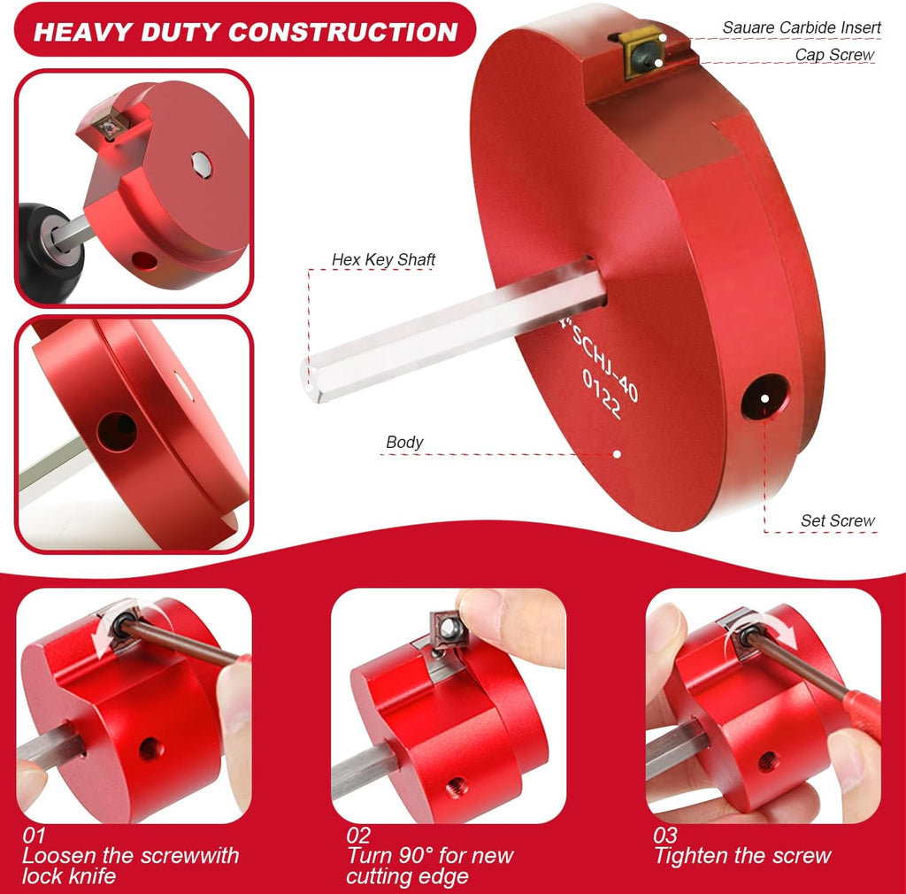 9-Piece PVC Pipe Reamer Kit for 1/2" Drills - 1/2",3/4",1",1-1/4",1-1/2",2",2.5",3",4” Inner Cutter Tool Reamer for