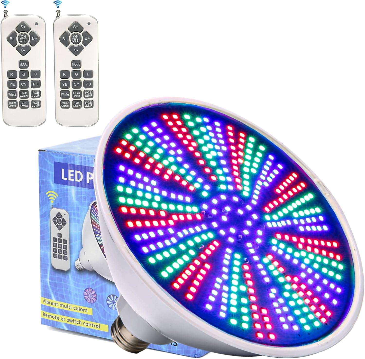 120V 50W LED Color Changing Pool Lights for Inground Pool, Swimming Pool Light Bulb with Remote, E26 Replacement