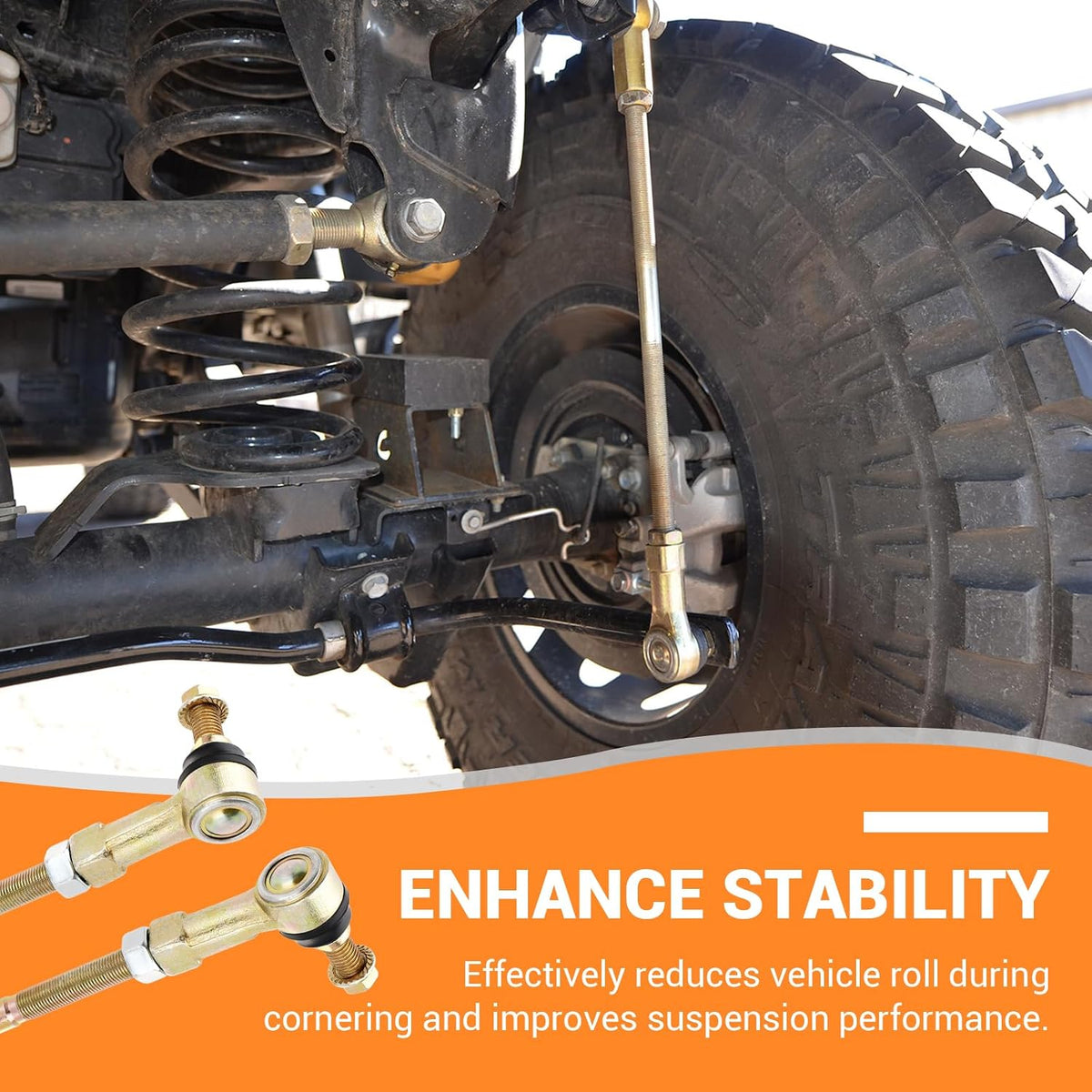 Adjustable Sway Bar End Link 4-6" Lift Compatible with Jeep Wrangler JK