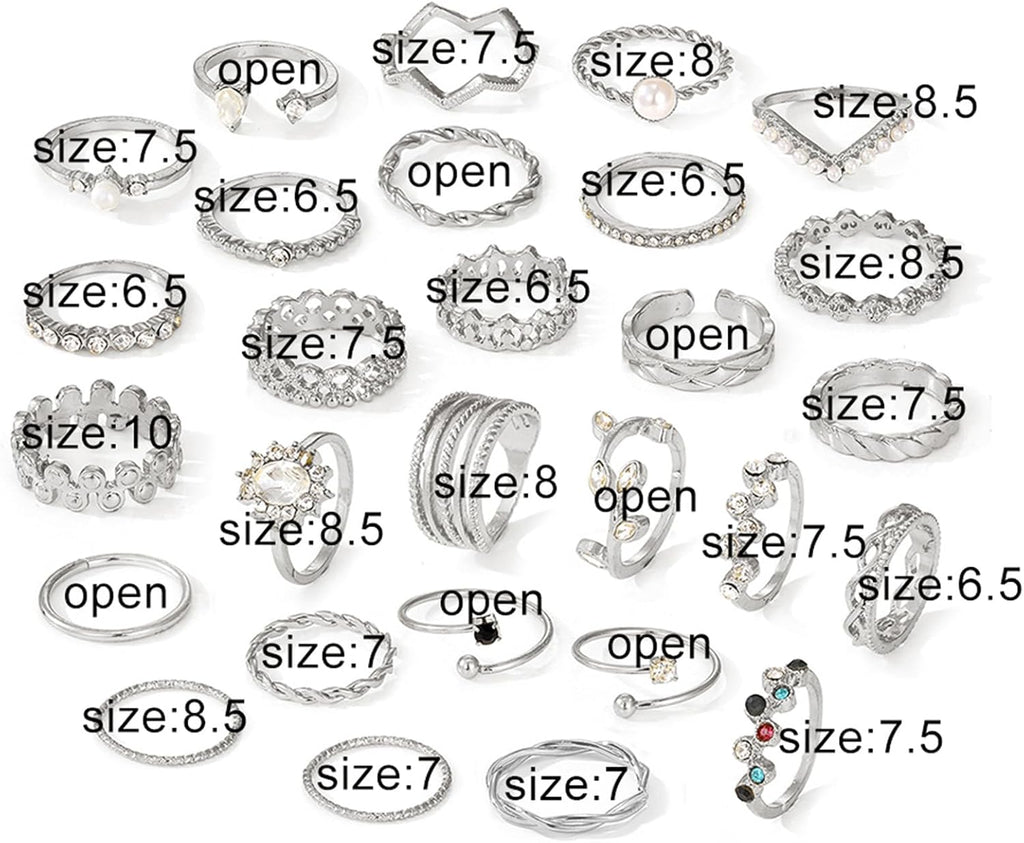 Gold Knuckle Rings Set For Women Vintage Stackable Joint Finger Midi Rings Dainty Cubic Zirconia Crystal Simple Twist