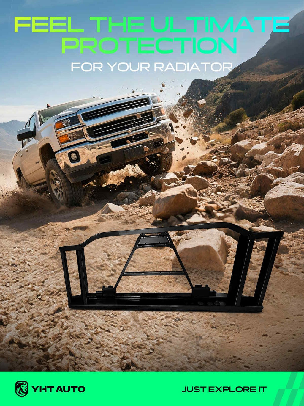 YHTAUTO Front Radiator Support for Chevrolet, GMC