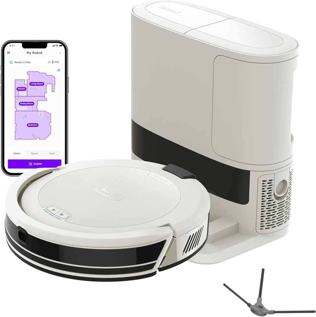 Navigator Robot Vacuum + Self-Empty Base, White, AV2110S | SmartPath Navigation, Self-Empty Base 60-Day Bagless, up