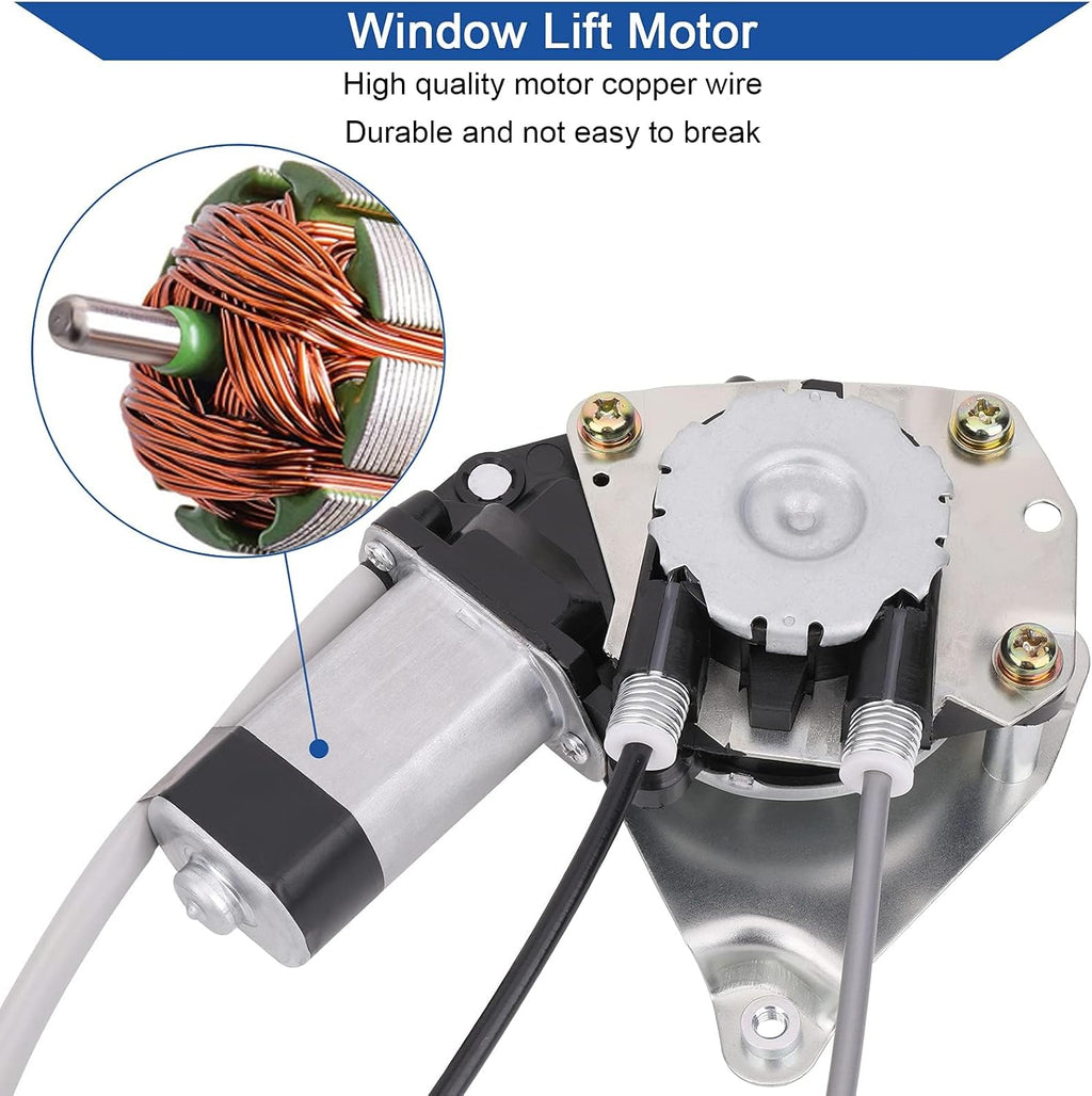Obaee Rear Left Driver Side Window Regulator with Motor, Replace OE 748-569