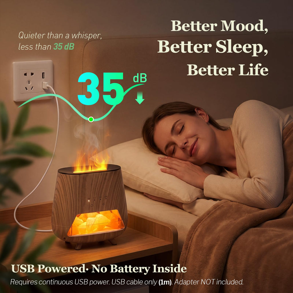 Essential Oil Diffuser for Home: 𝟒-𝐢𝐧-𝟏 Himalayan 𝐒𝐚𝐥𝐭 Lamp