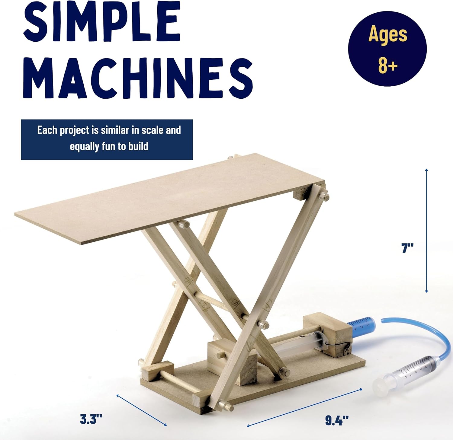 STEM Kit- Hydraulics 4-in-1– Build 4 Hydraulic Machines | Engineering Model Kit for Kids 8+ | Educational Science Toy