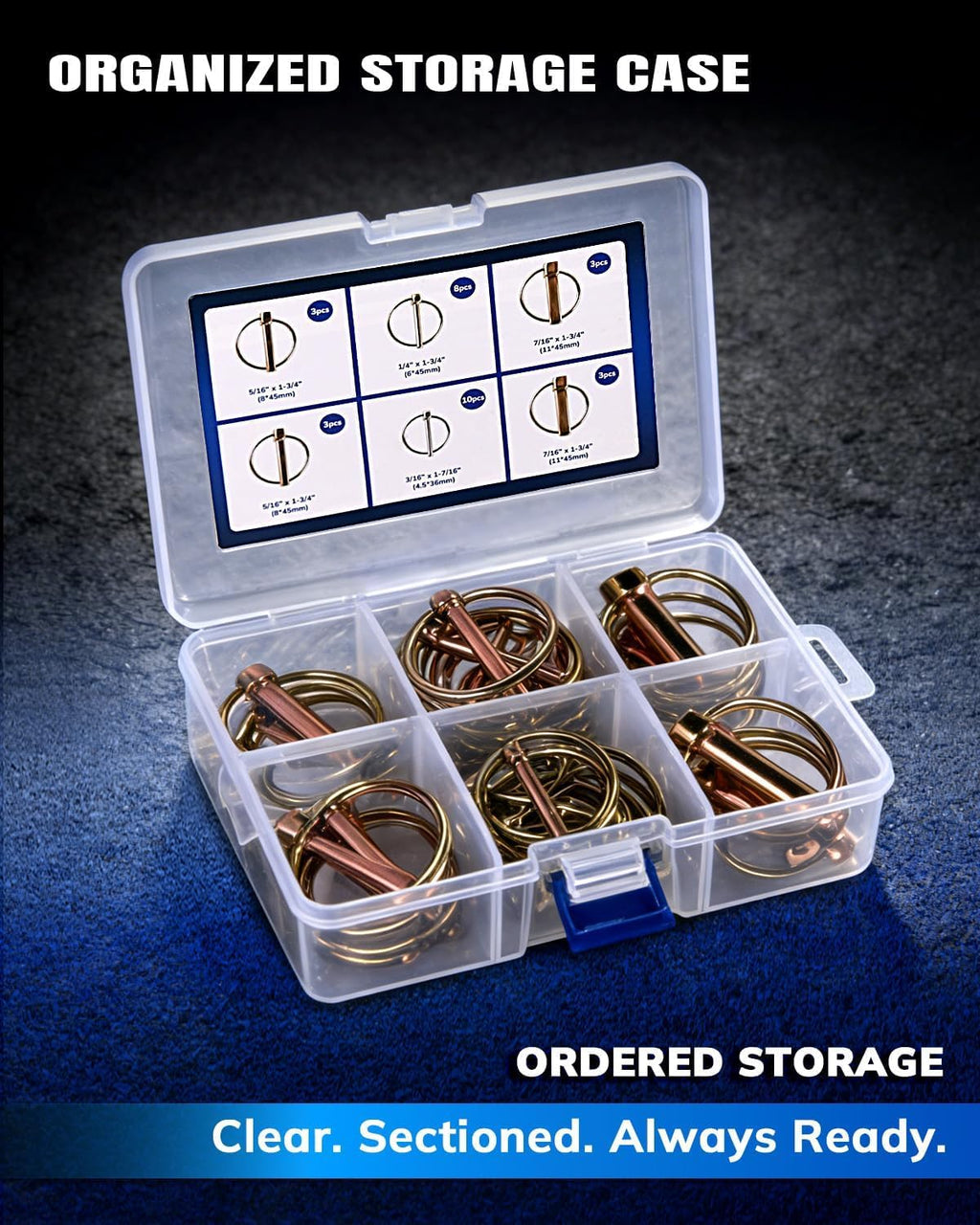 30 PCS Lynch Pin Assortment Kit