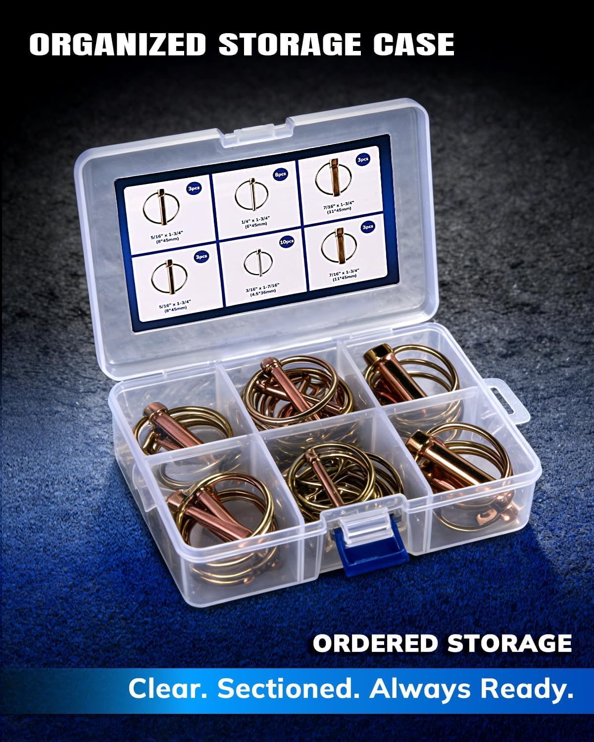 30 PCS Lynch Pin Assortment Kit