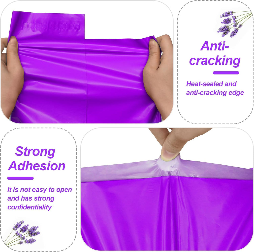 Thank You Poly Mailers 10x13 Inch, 100 PCS, Purple