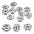 M METERXITY 10-Pack #10-24 Spindle Blade Nuts, Serrated Flange Hex Nuts