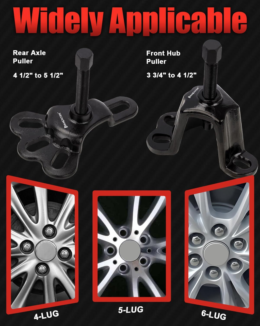 9-Way Slide Hammer Puller Set, Front Wheel Hub Remover & Rear Wheel Axle Removal Tool, Heavy Duty Bearing Puller Set