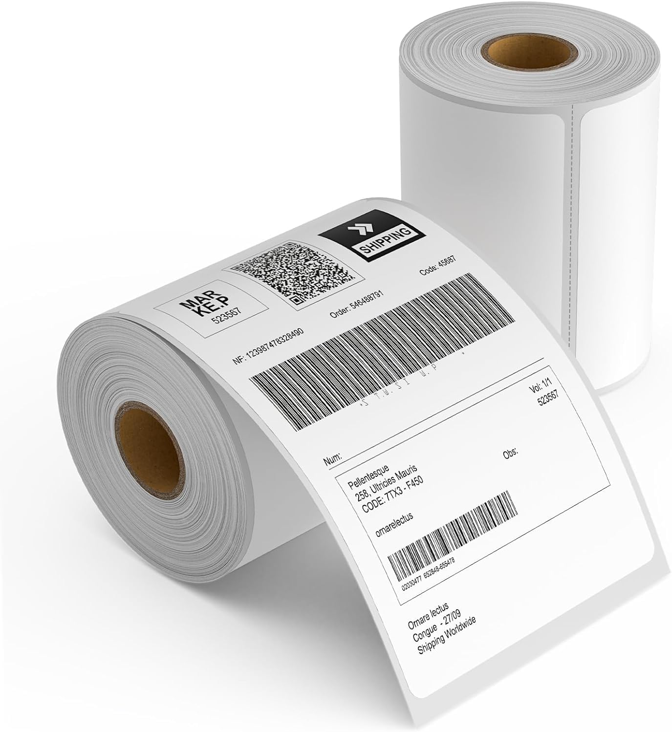 4x6 Thermal Shipping Labels - 1 Roll of 350, Perforated & Strong Adhesive, Direct Thermal Labels Compatible with