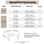 Linen Waterproof Tablecloth with Tassels, Rustic Farmhouse Flowers Embroidery Table Cloths for Rectangle Tables