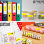 Color Coding Labels,400 PCS 1" x 3" Yellow Rectangular Colored Labels Stickers