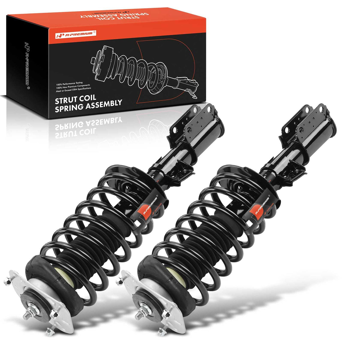 A-Premium Front Struts with Coil Spring Compatible with Volvo
