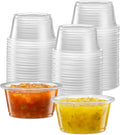 [2 oz - 200 Cups Clear] Diposable Plastic Portion Cups No Lids, Small Mini Containers For Portion Controll, Jello