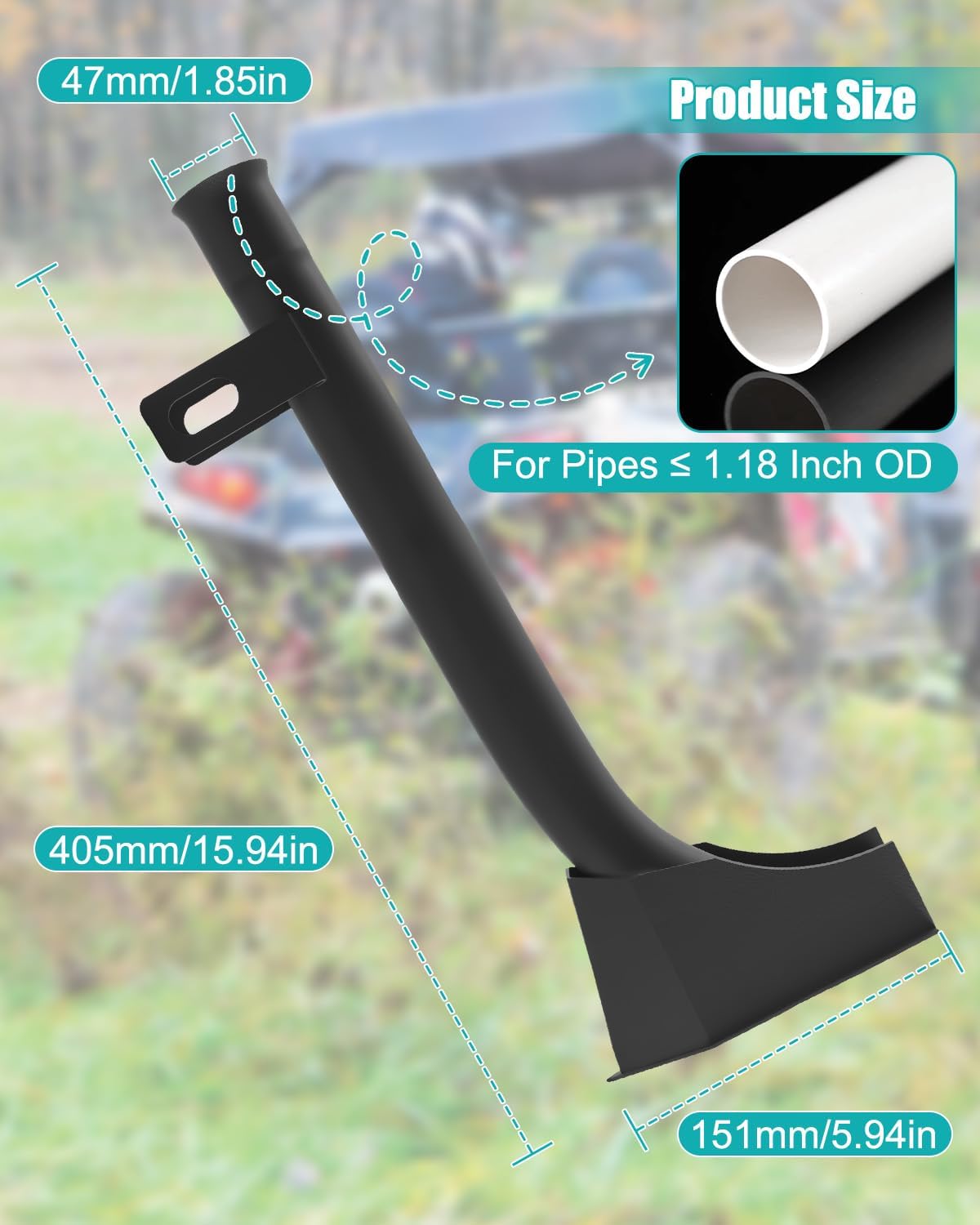 Pipe Layer Attachment Ripper Trencher Accessory for ATV UTV Tractor, Hose & Drip Irrigation Pipe Guide Tool