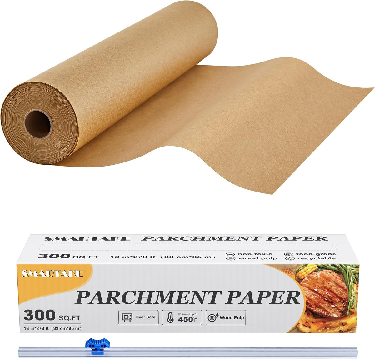 Parchment Paper Roll for Baking, 13 in x 278 ft, 300 sq.ft