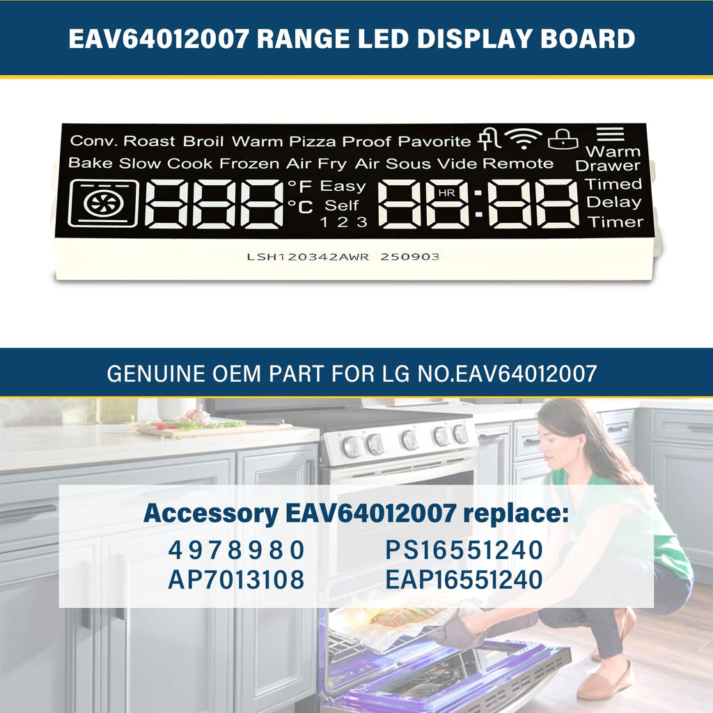 EAV64012007 Gas Range LED Display Control Board Fit for LG